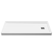 Anzzi ALEXANDER 60 in. x 30 in. Right Drain Shower Base in White SB-AZ101R